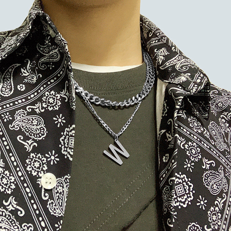 W Bold Silver Chain
