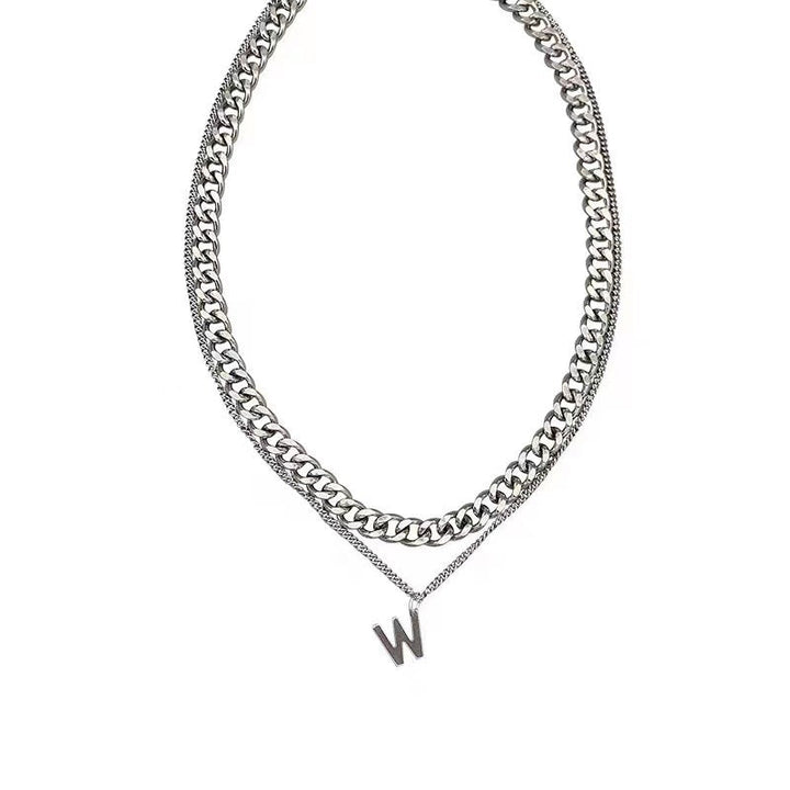 W Bold Silver Chain