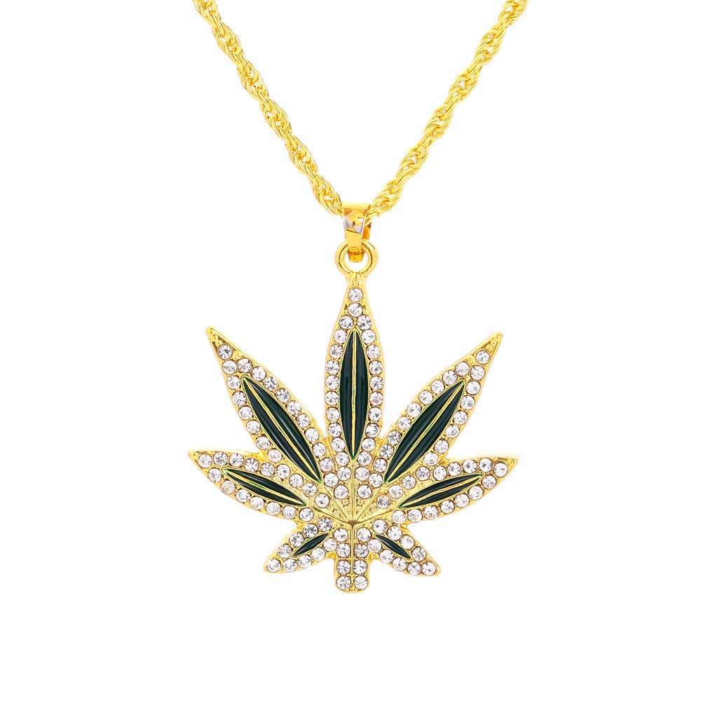 Cannabis Leaf Golden Chain