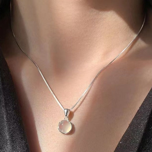 Moon Stone Healing Silver Chain