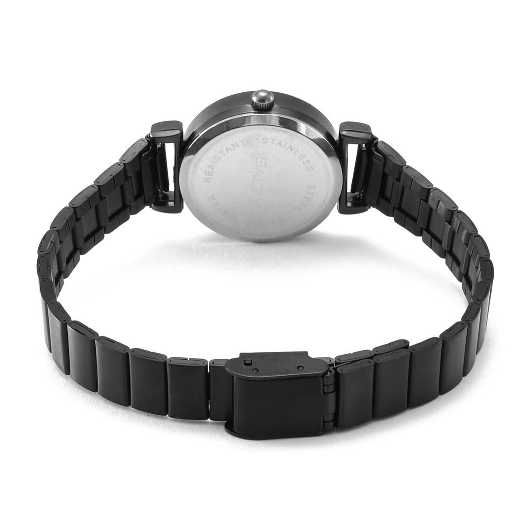 White Dial Round Classic Black Ladies Watch