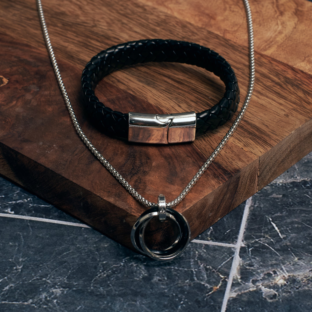 Orbit Loop Leather and Steel Set