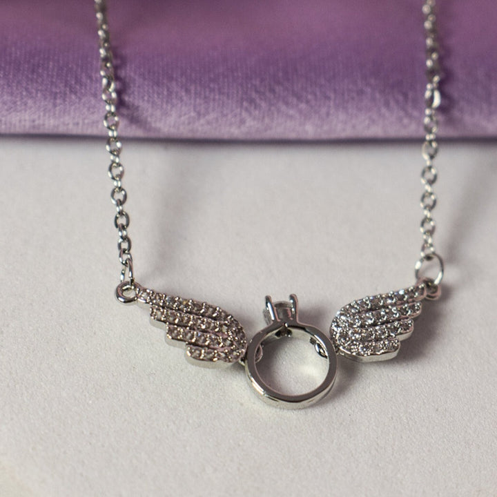 Angel Wings Necklace - Silver Salty