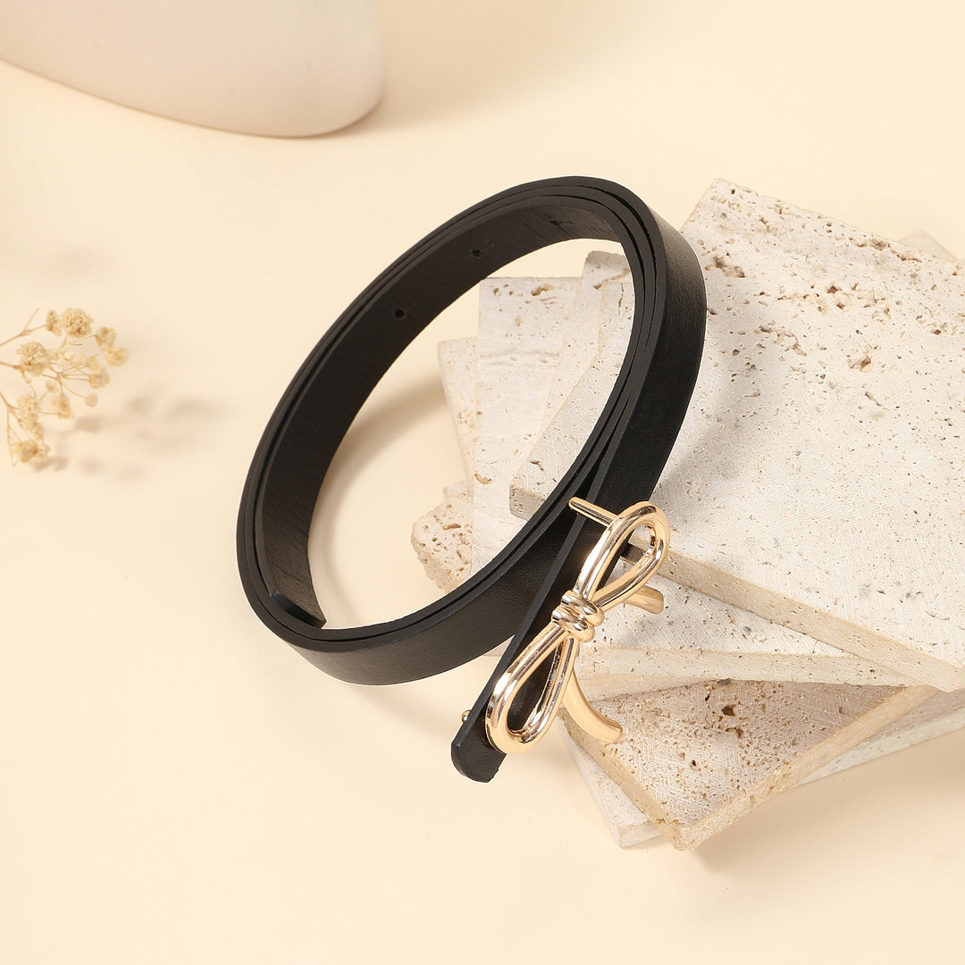 Bow Black Belt for Women