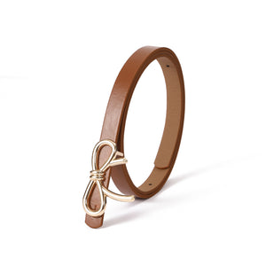 Bow Tan Belt for Women