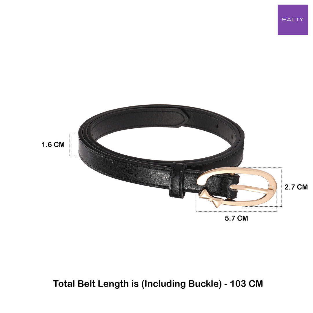 Frosted Ribbon Black Belt