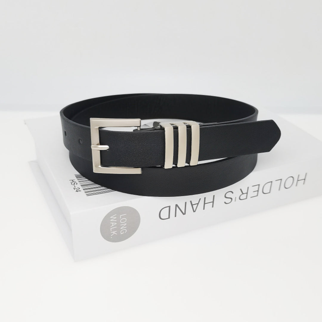 Black Husk Leather Belt