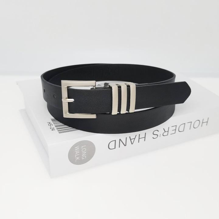 Black Husk Leather Belt