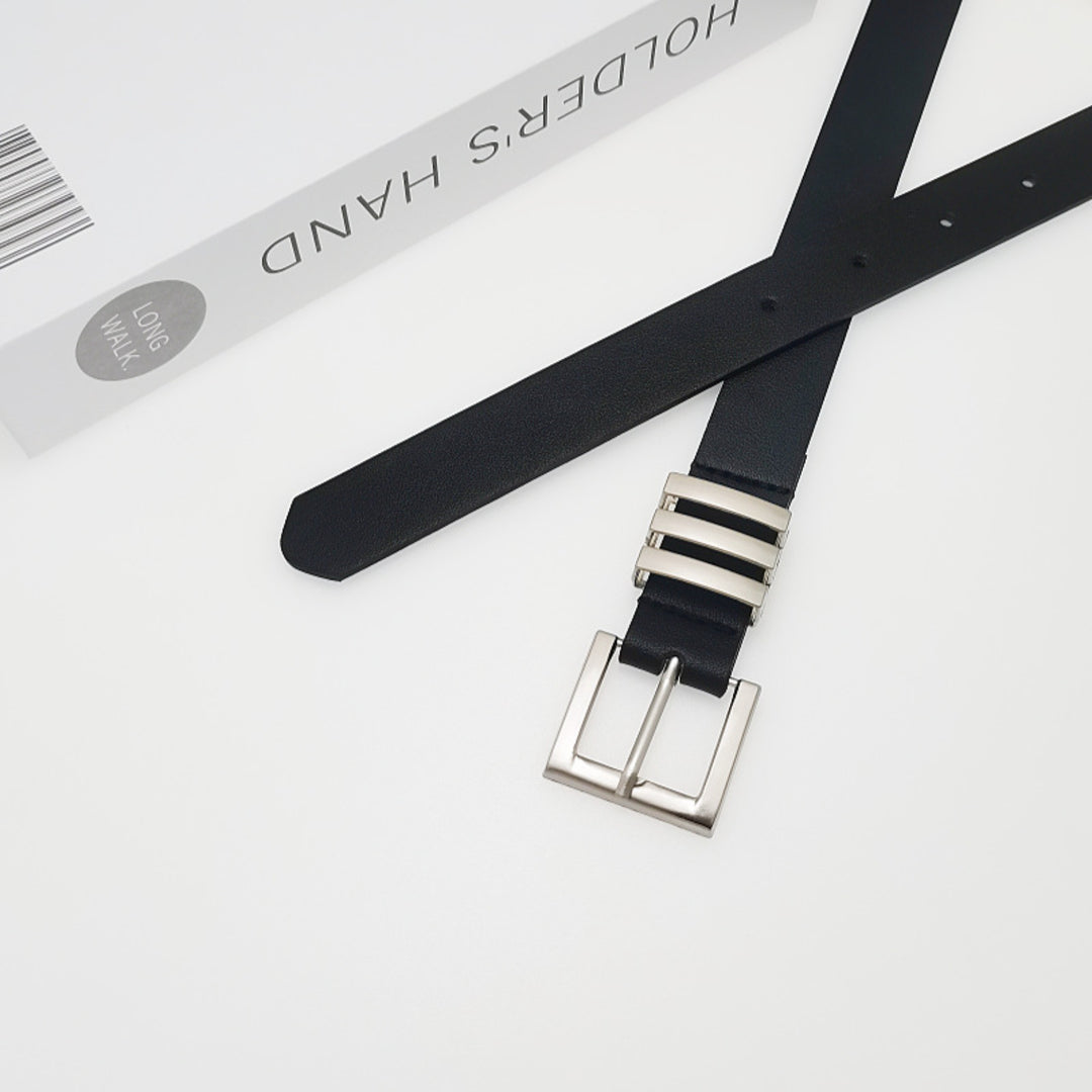 Black Husk Leather Belt