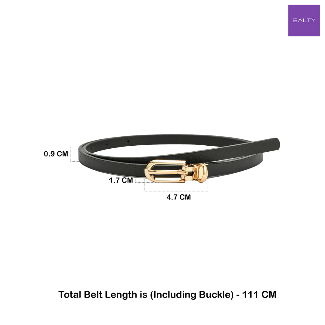 Lumen Slim Gold Buckle Belt