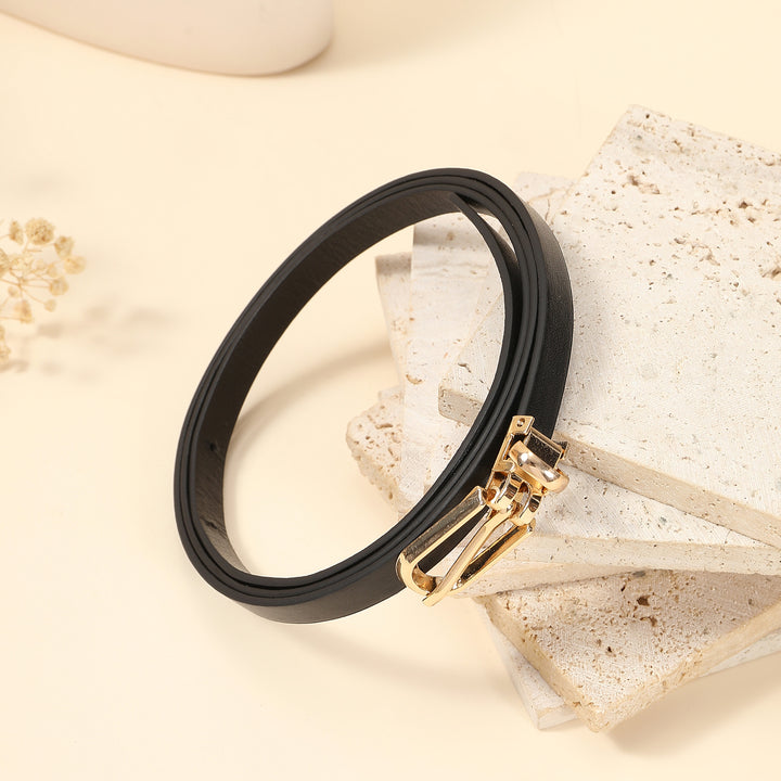 Lumen Slim Gold Buckle Belt