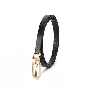 Lumen Slim Gold Buckle Belt