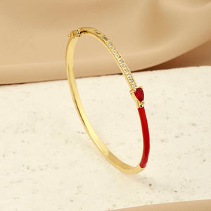 Delicate Blossom Bangle -Red