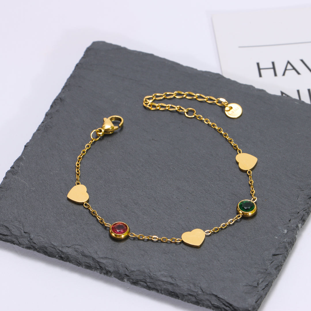 Multi Charm Gold Bracelet - Salty Accessories