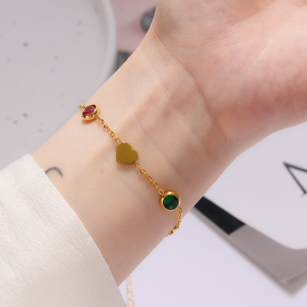 Multi Charm Gold Bracelet - Salty Accessories