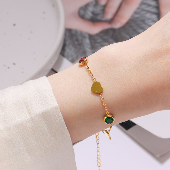 Multi Charm Gold Bracelet