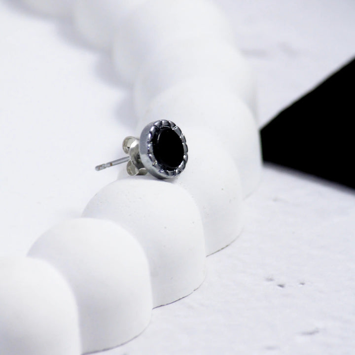 Black Beaten Studs