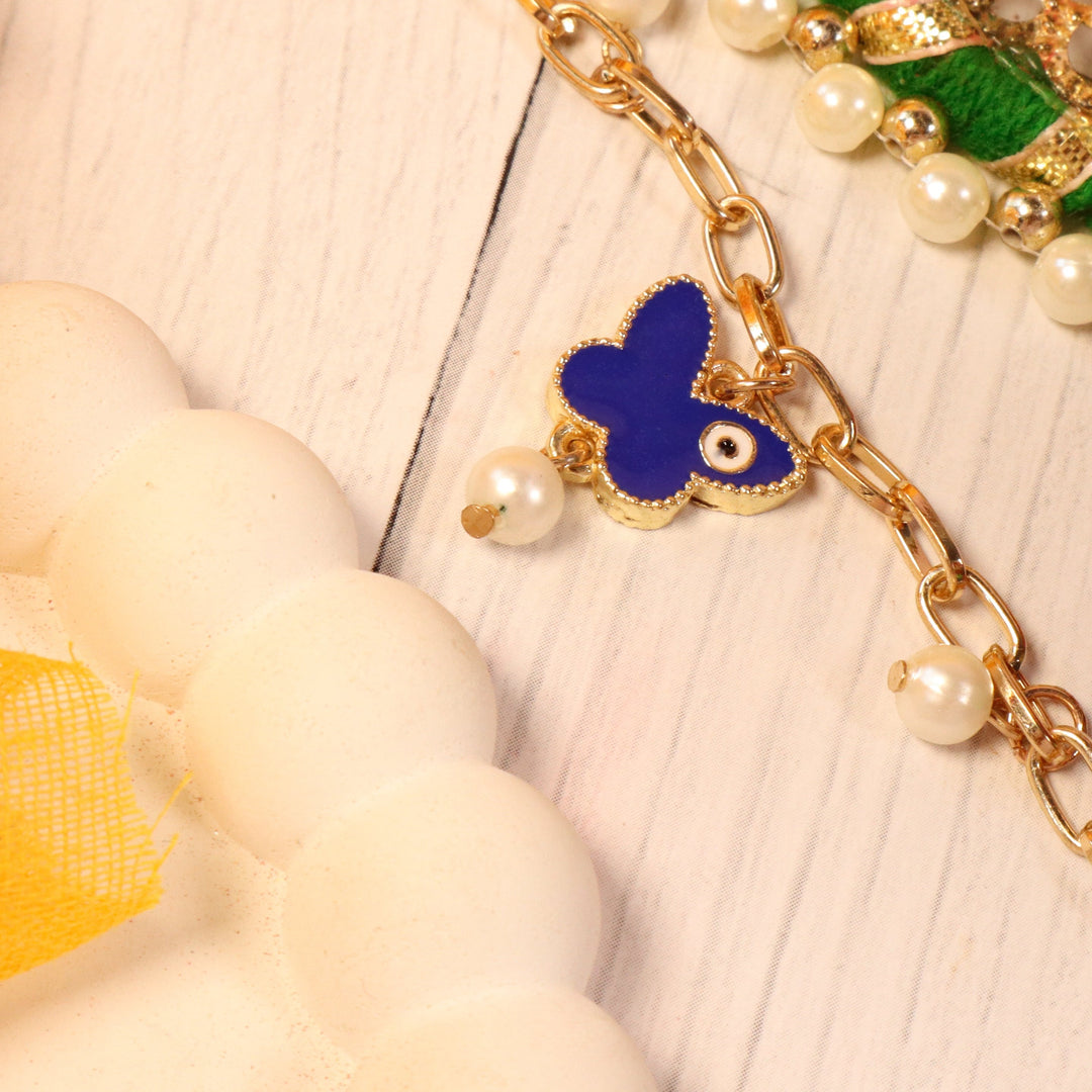 Butterfly Painted Evil Eye Bracelet Salty