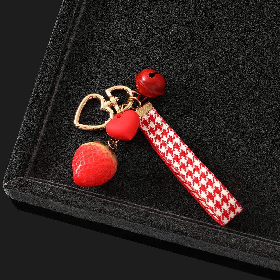 Hearts & Strawberry Purse Charm