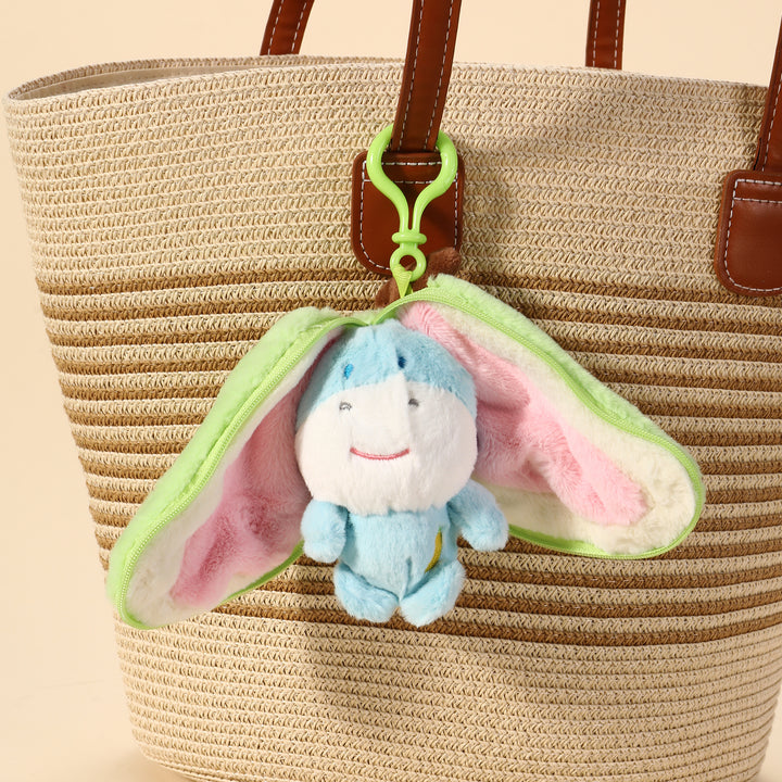 Kawaii Hideaway Plushy Zipper Bag Charm