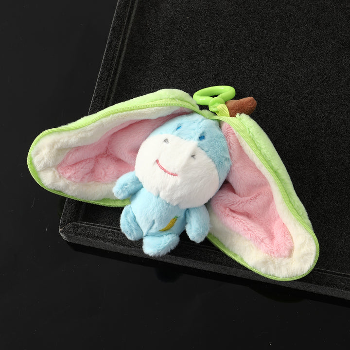Kawaii Hideaway Plushy Zipper Bag Charm