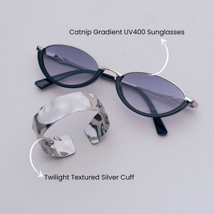 Chrome Chic Sunglasses and Bracelet Set