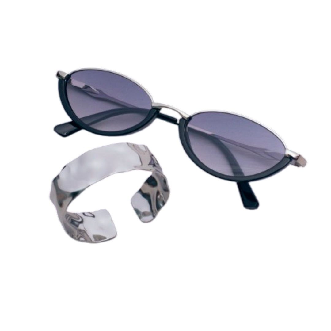 Chrome Chic Sunglasses and Bracelet Set