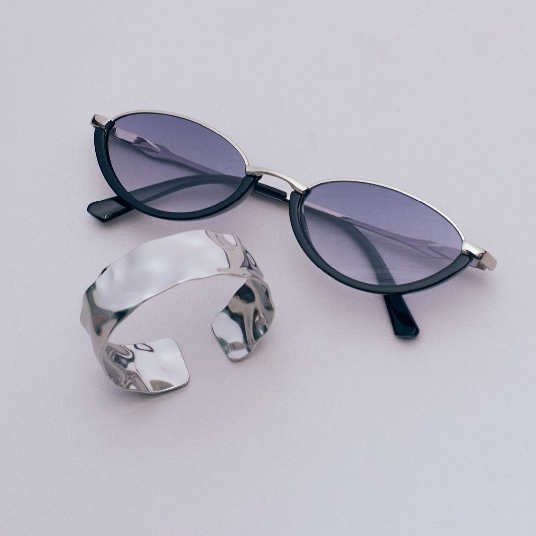 Chrome Chic Sunglasses and Bracelet Set