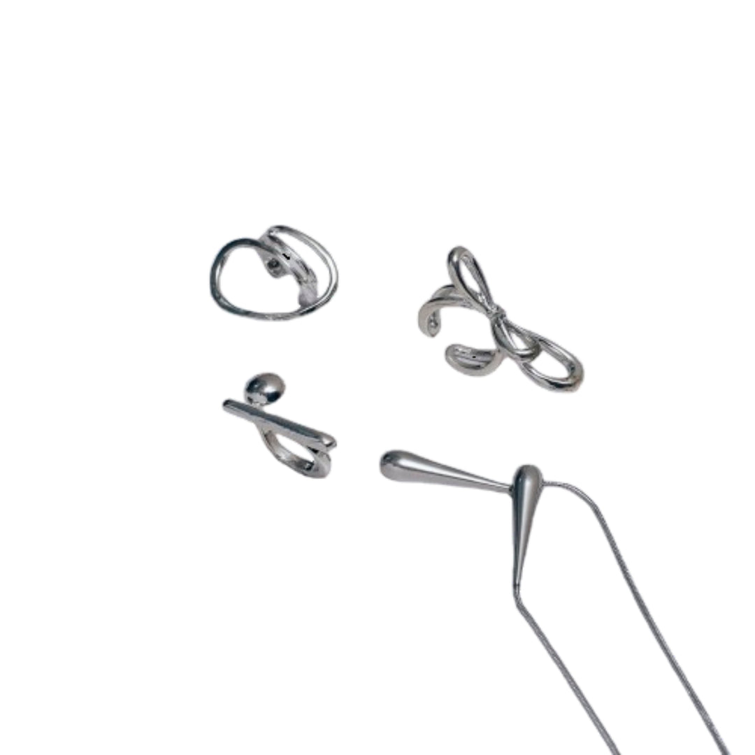 Four Ever Rings and Necklace Set