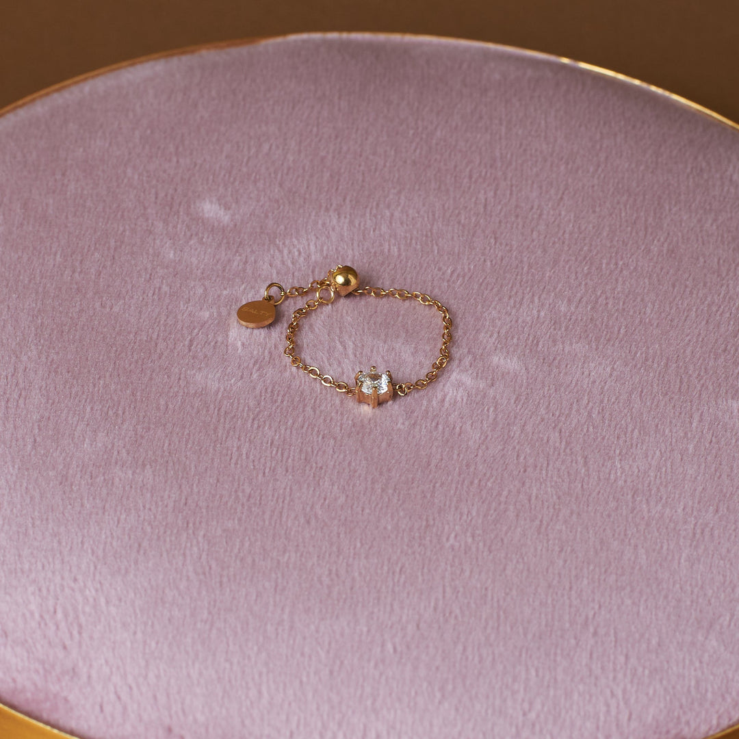 Champagne Self-Love Chain Ring