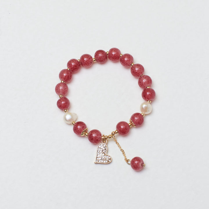 Cherry Quartz Beaded Band