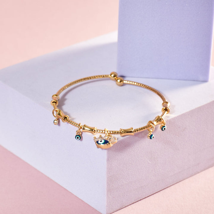 Chic Evil Eye Tassel Bangle