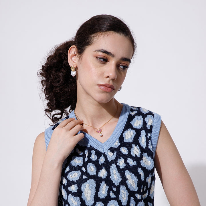 Amara Heart Combo Necklace and Earrings Set