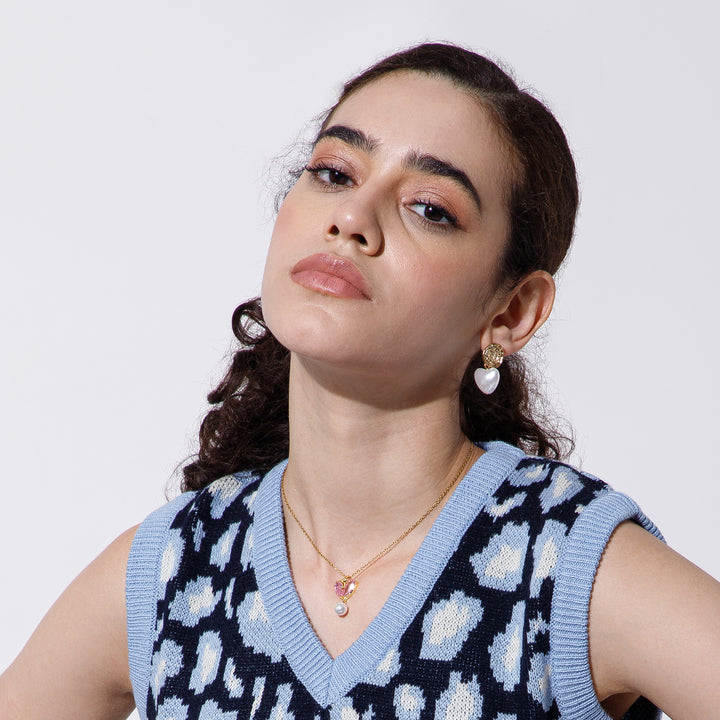 Amara Heart Combo Necklace and Earrings Set
