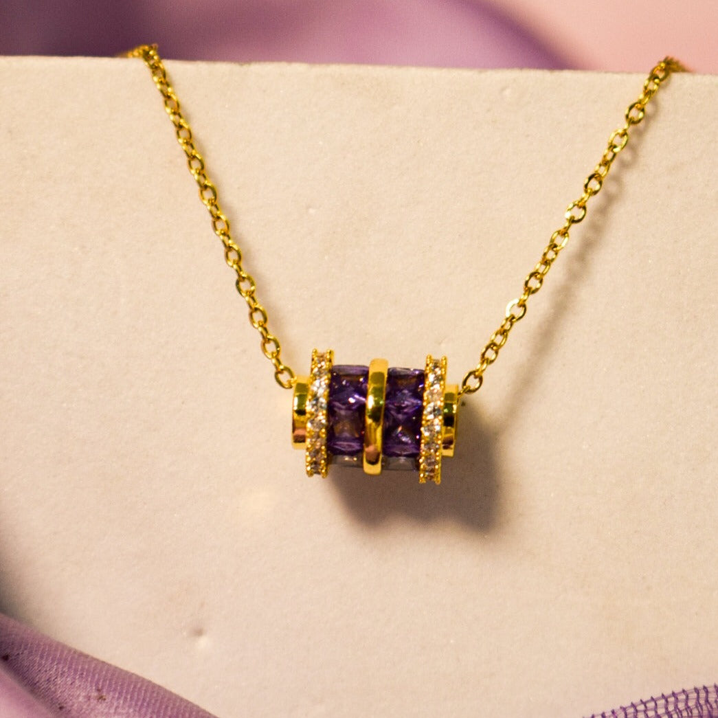 Spark Zircon Cubic Necklace