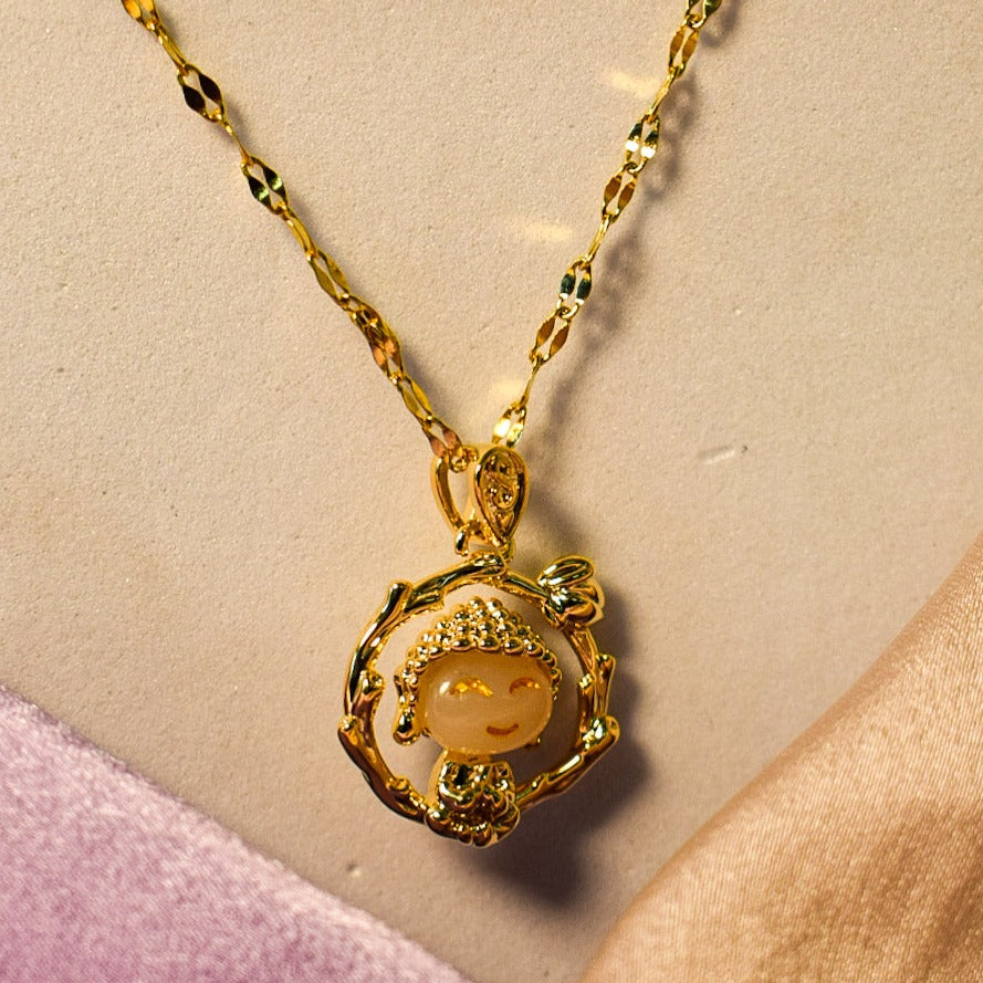 Gemfire Luster Golden Necklace Salty
