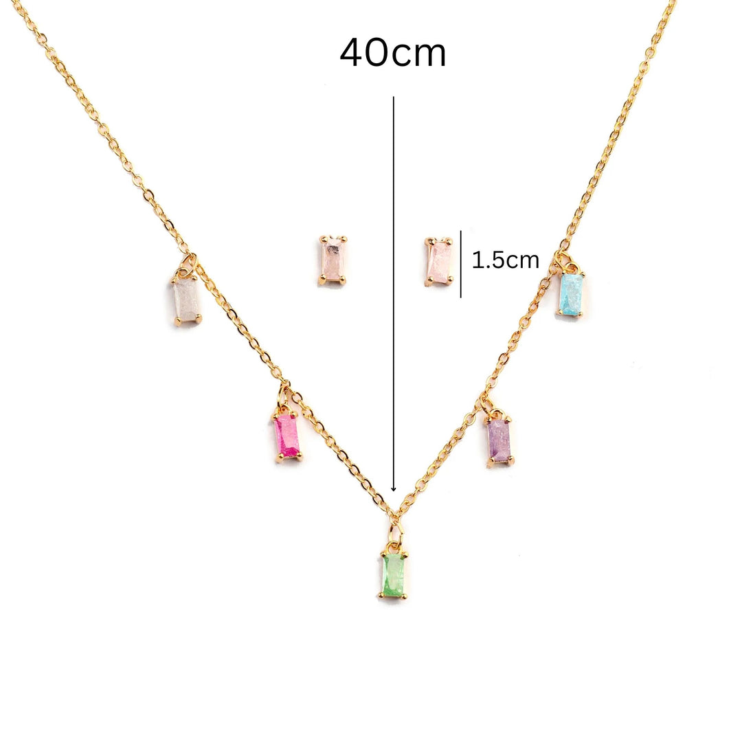 Lagoon Tassel Necklace and Earrings Set