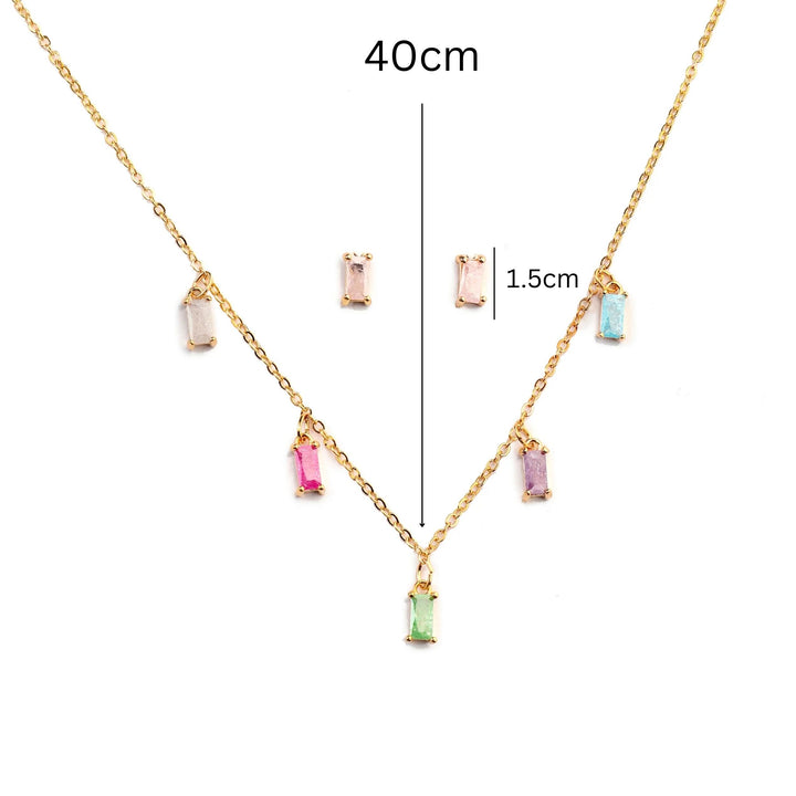 Lagoon Tassel Necklace and Earrings Set