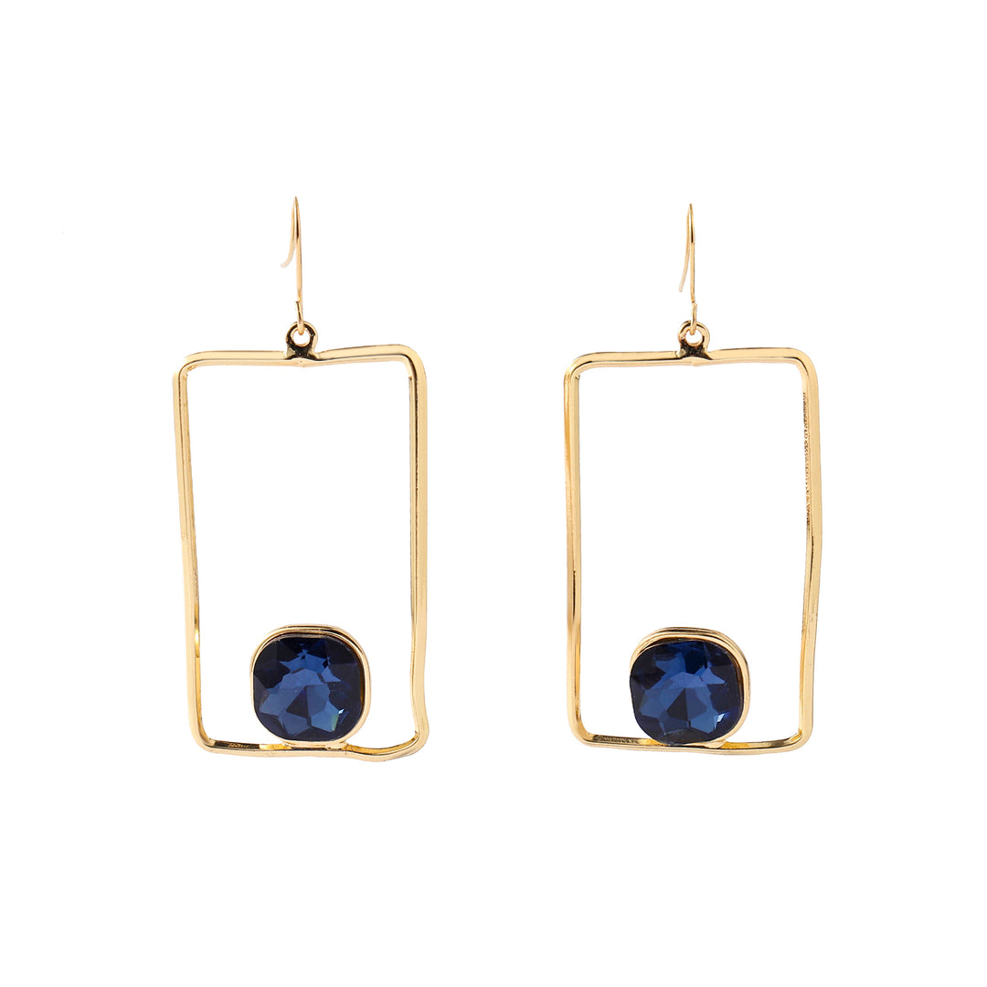 Chuffed Sapphire Gold Earring - Salty Accessories