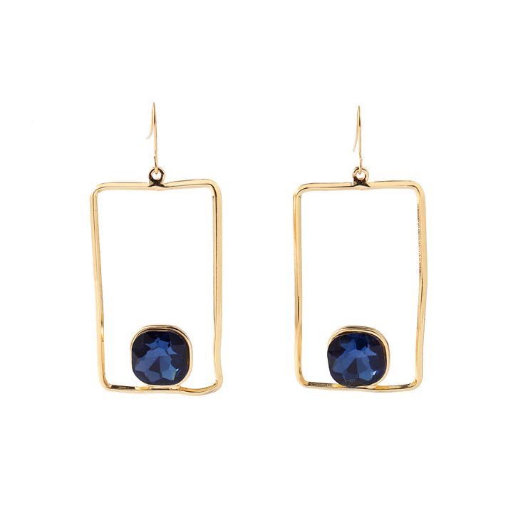 Chuffed Sapphire Gold Earring - Salty Accessories