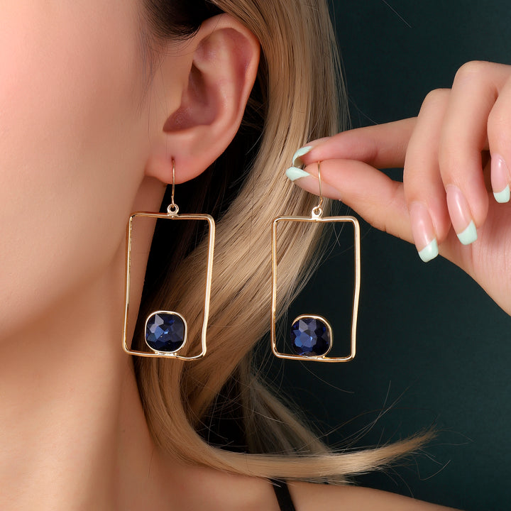 Chuffed Sapphire Gold Earring - Salty Accessories