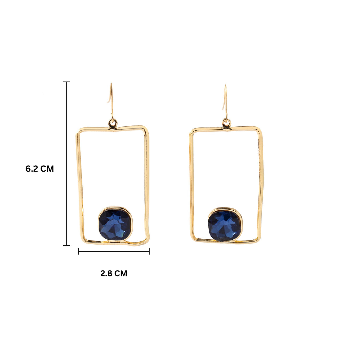 Chuffed Sapphire Gold Earring - Salty Accessories