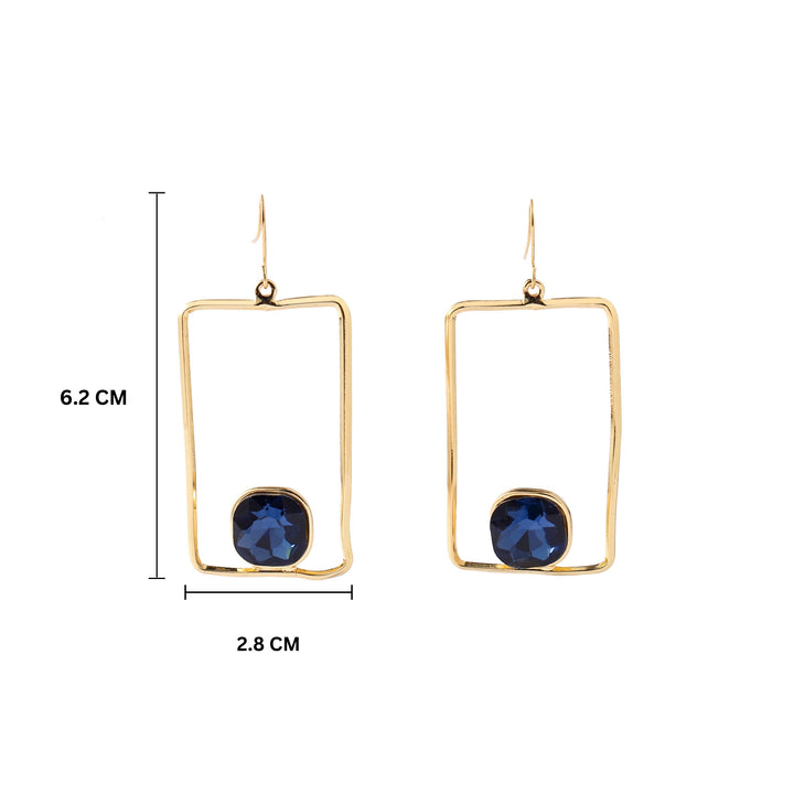 Chuffed Sapphire Gold Earring - Salty Accessories