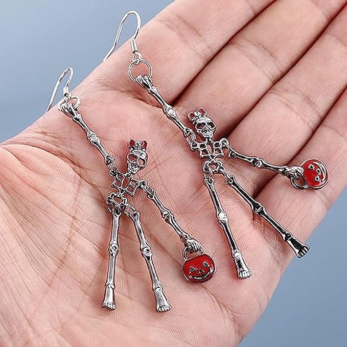 Pumpkin & Bones Earrings