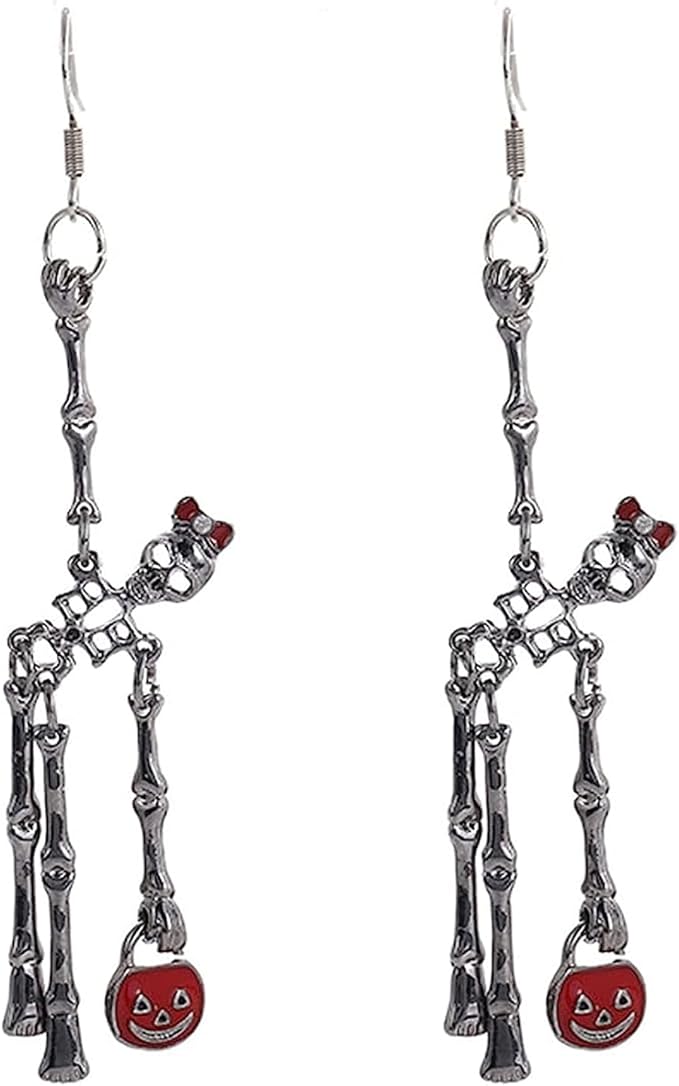 Pumpkin & Bones Earrings