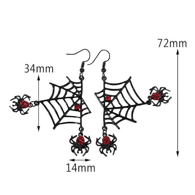 Venomous Web Drop Earrings - Salty Accessories