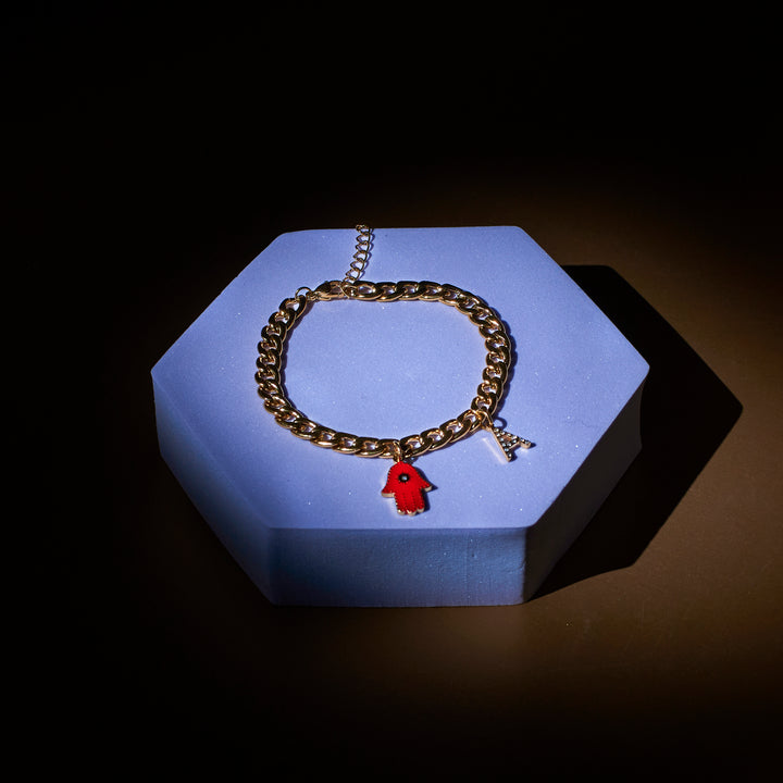 18K Gold Plated Evil Eye Personalized Bracelet Salty