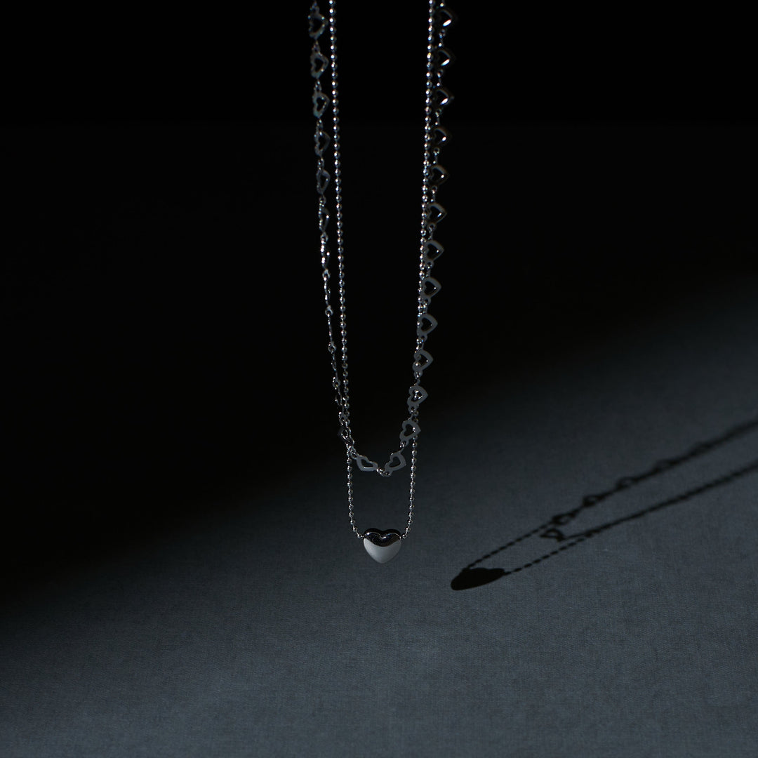 Falling In Love Silver Necklace