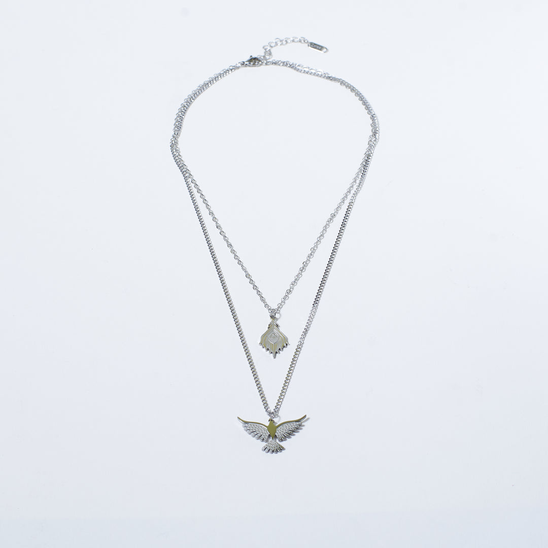Fawkes Silver Layered Necklace Salty