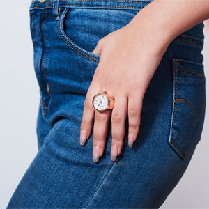 Girl Boss Salty Watch Ring - Rose Gold
